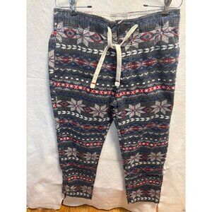Boys 1892 Fair Isle Jogger Pants With Drawstring Waist & Button Closure M
